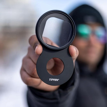 TIFFEN 58MM Filter Mount with Circular Polarizer KIT for iPhone 13/14/15/16 PRO, MAGSAFE Compatible, Slim and Lightweight Design, Magnetic Filter Mount