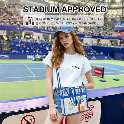 UEASE Clear Bag for Stadium Events 12×6×12 Clear Tote Bag