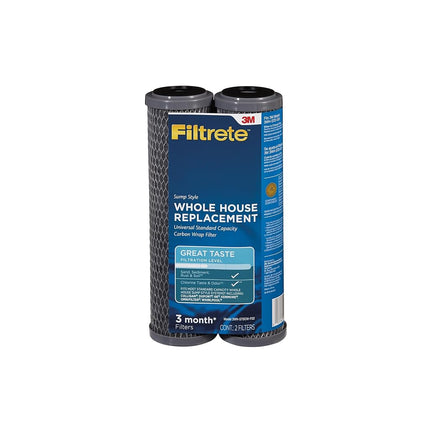 Filtrete de capacidad estándar, filtro de repuesto de carbón, tipo sumidero (sedimentos, CTO), paquete de 2, gris