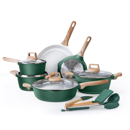 Country Kitchen Pots and Pans Set Nonstick, Cast A