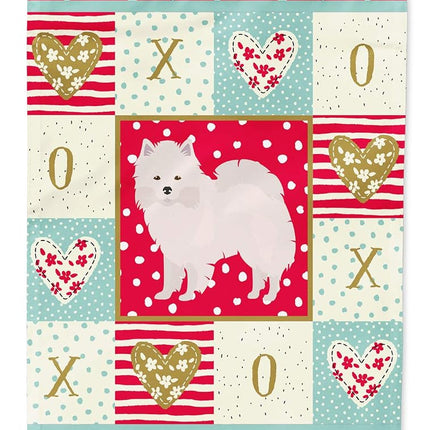 Caroline's Treasures CK5808GF American Eskimo Love Flag Garden Size, Small, Multicolor