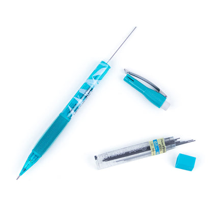 Crayon porte-mine Pentel Icy, 0,7 mm, corps bleu sarcelle teinté, boîte de 12 (AL27TS)