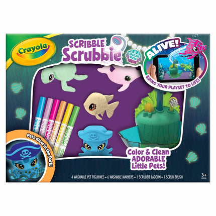 Crayola Scribble Scrubbie Glow Lagoon Pets, Sea Animal Toys, Gifts for for Boys & Girls, 3+