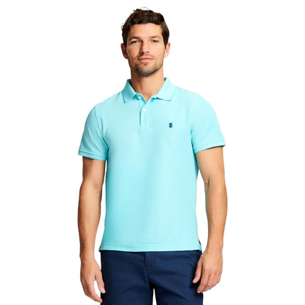 IZOD Men's Big and Tall Advantage Performance Short Sleeve Solid Polo Shirt, Blue Radiance, XXL