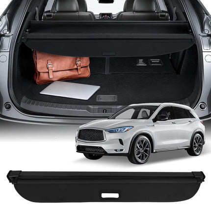 SCITOO Cubierta retráctil para maletero trasero 2019-2023 Compatible con INFINITI QX50 2.0L Cubierta de seguridad retráctil para maletero trasero
