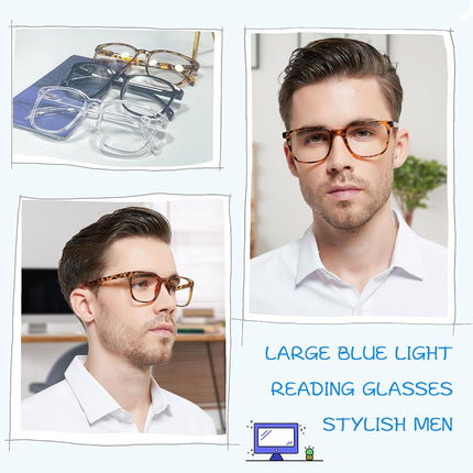 OCCI CHIARI +2.25 Mens Reading Glasses Blue Light Blocking Readers(+1.0 +1.25 +1.5 +1.75 +2.0 +2.25 +2.5 +2.75 +3.0)