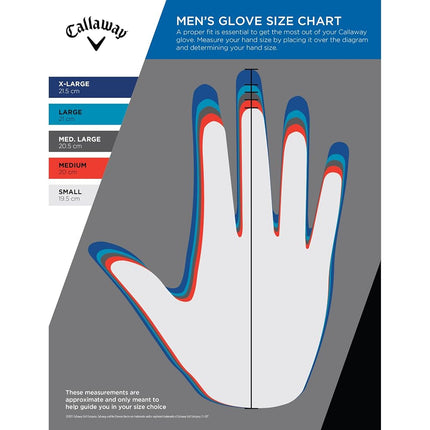 Callaway Golf Weather Spann Glove (USA, Medium, Standard, Worn on Right Hand)
