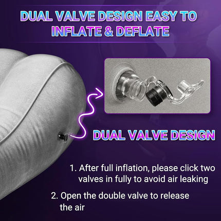 Gunwai Sex Pillow Couples Sex Toys, Sex Furniture for Bedroom Inflatable Lounge Sex Chair, Sex Wedge Sex Sofa Bedroom, Velvety Anti-Leak Valve Sex Bed Things Cushion, Couple Female Adult Sex Toys