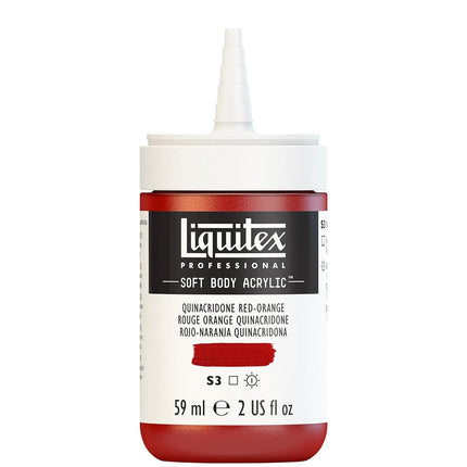 Liquitex Professional Soft Body Acrylic Paint 2-oz bottle, Quinacridone Red-Orange