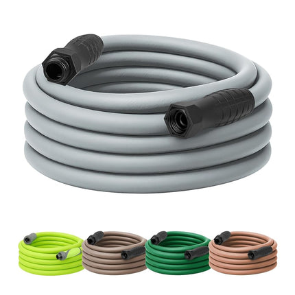 Flexzilla HFZC550GYS Colors Garden Hose 5/8" 50' 3/4" - 11 1/2 GHT Slate Gray SwivelGrip, 50