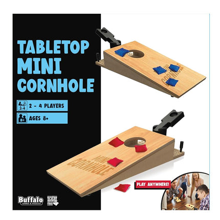 Buffalo Games - Tabletop Mini Cornhole - Dexterity Skill Game - Toss Across - Competative Two Player - On The Go Game - Ages 8 and Up