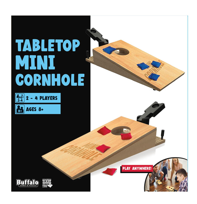 Buffalo Games - Tabletop Mini Cornhole - Dexterity Skill Game - Toss Across - Competative Two Player - On The Go Game - Ages 8 and Up