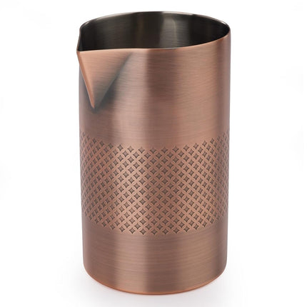 Barfly Double Wall Diamond Lattice Mixing Tin, Antique Copper