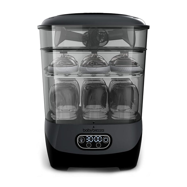 Baby Brezza Baby Bottle Sterilizer + Dryer Advanced – Electric Steam Sterilization Machine – Universal Sterilizing of All Bottles: Plastic, Glass, Pacifiers + Breast Pump Parts - HEPA Filter, Charcoal