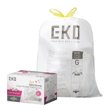 EKO Extra Strong 21 Gallon Large Trash Bags, Heavy
