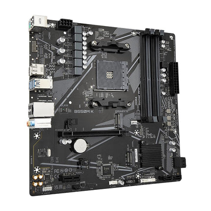 Gigabyte B550M K Motherboard - Supports AMD Ryzen 5000 Series AM4 CPUs, up to 4733MHz DDR4 (OC), 2xPCIe 3.0 M.2, GbE LAN, USB 3.2 Gen1