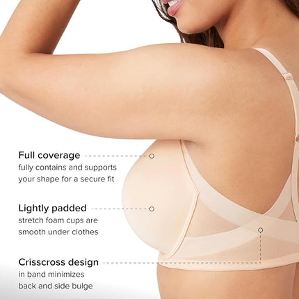 Wacoal Women's Ultimate Side Smoother Contour Bra Bra, Beige - Beige (Sand), 32 F