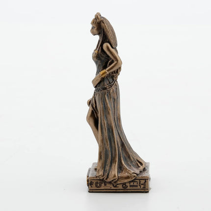 Veronese Design 3 3/8 Inch Bastet Goddess of Protection Resin Miniature Painted Bronze Finish
