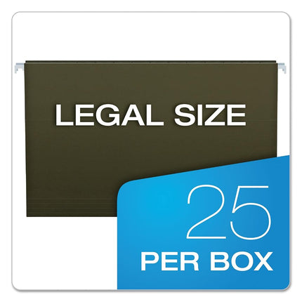 Pendaflex 81620EE Recycled Hanging Folders, Legal Size, Standard Green, 25/BX (81620)