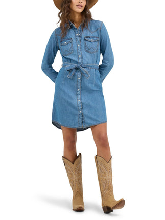 Wrangler Women's Retro Long Sleeve Western Snap Dr