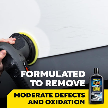 Meguiar's Oxidation Remover Heavy Duty Cleaner - Removes Moderate Oxidation, Scratches and Stains - Boat Oxidation Remover and Polish - Marine Detailing Accessories for High Gloss Protection - 473ml