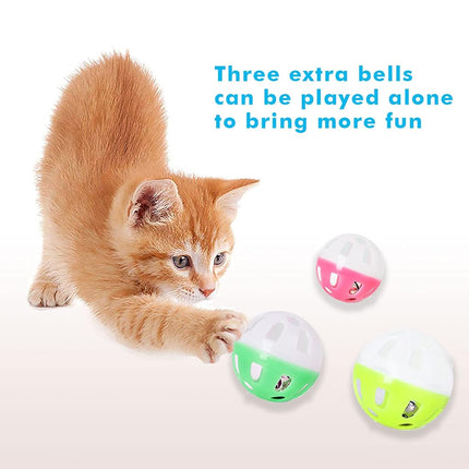 UPSKY Cat Toy Roller 3-Level Turntable Cat Toy Balls with Six Colorful Balls Interactive Kitten Fun Mental Physical Exercise Puzzle Toys