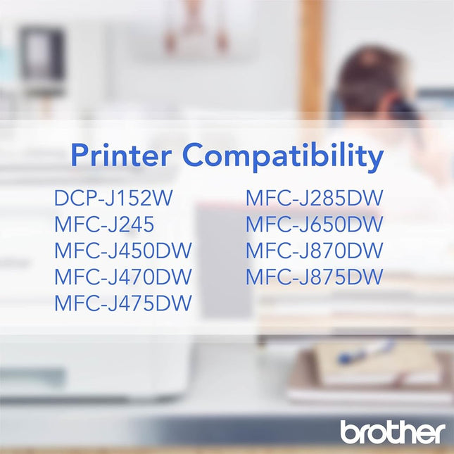 Brother Genuine Standard Yield Black Ink Cartridge, LC101BK, Replacement Black Ink, Page Yield Up To 300 Pages, LC101