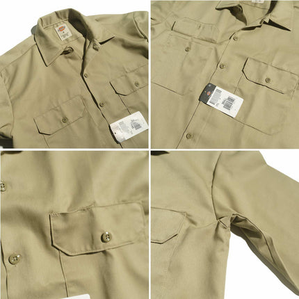 Dickies Men's Big-Tall Long-Sleeve Work Shirt - Beige -