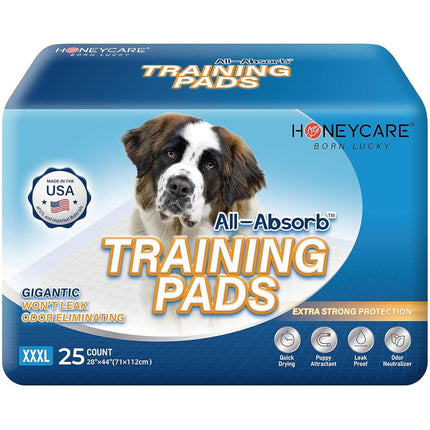 Gigantic Dog and Puppy Training Pads, 28"x44", 25 Count, Made in The USA!