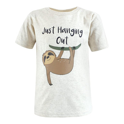 Lot de T-shirts Bébé Unisexe à Manches Courtes Hudson Baby, Cool Safari, 6-12 Mois