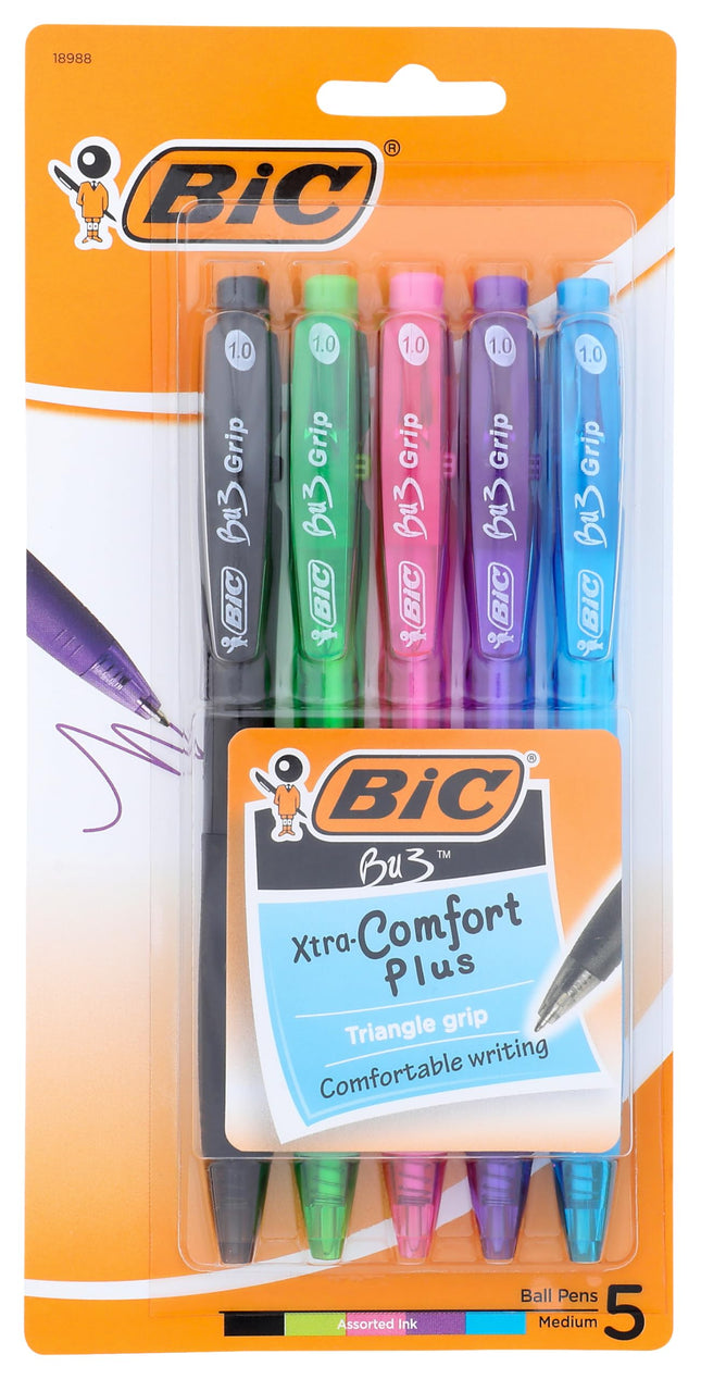 Bic Bu3ap51-Assortd 1.0mm Bu3�TM Retractable Ball 