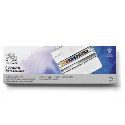 Winsor & Newton Cotman Water Colour Paints - 1/2 Napf, Bluebox, 8 Farben