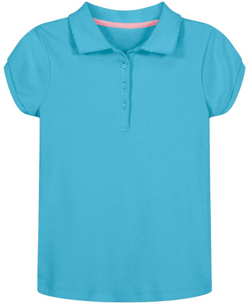 Nautica Girls' School Uniform Short Sleeve Polo Sh