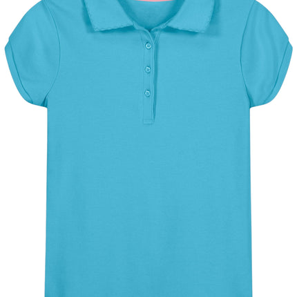 Nautica Girls' School Uniform Short Sleeve Polo Sh