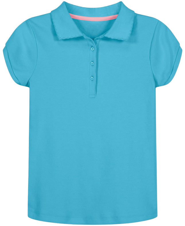 Nautica Girls' School Uniform Short Sleeve Polo Sh
