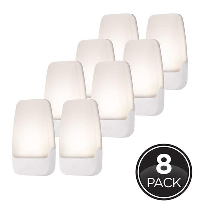 GE LED Night Light, Plug-in, Dusk to Dawn Sensor, Warm White, Ambient Lighting, Ideal Nightlight for Kids, Adults, Bedroom, Bathroom, Nursery, Hallway, Kitchen, 46478, 8 Pack