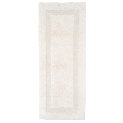 Alfombra de baño larga reversible Bedford Home 100 % algodón - Marfil - 24x60