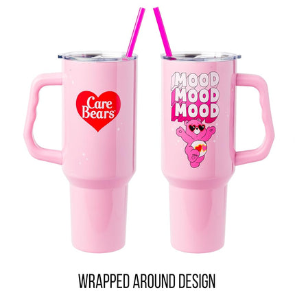 Silver Buffalo Care Bears Mood Love-A-Lot, Stainless Steel Tumbler, 40oz