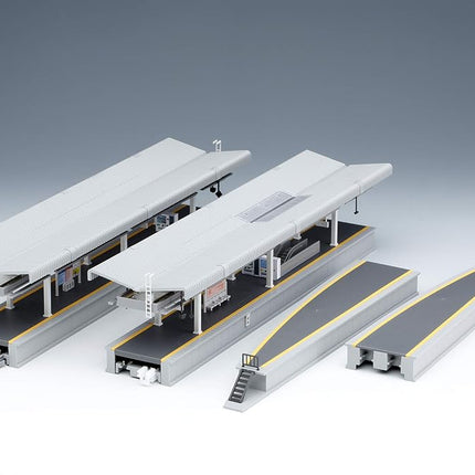Kato N Gauge Suburban Station Island Platform DX Set (Pre-Built) - Model Train Station Building