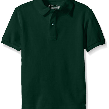 Nautica Boys' School Uniform Short Sleeve Polo Shi