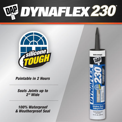 Dap 18420 Dark Bronze Dynaflex 230 Sealant 10.1-Ounce