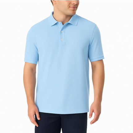 French Toast Men's Short Sleeve Pique Polo T-Shirt
