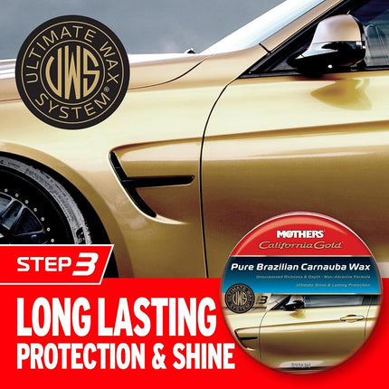 Mothers 35550 California Gold Pure Brazilian Carnauba Wax Paste, 12-Ounce (Ultimate Wax System, Step 3)