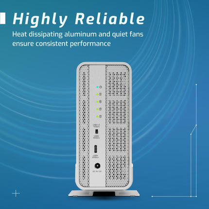 OWC Express 4M2 Four-Slot External SSD Storage Enclosure for NVME M.2 SSD Drives up to 4 x 16TB Drives - USB4, Thunderbolt and USB- C, PC and Mac (Enclosure Only)