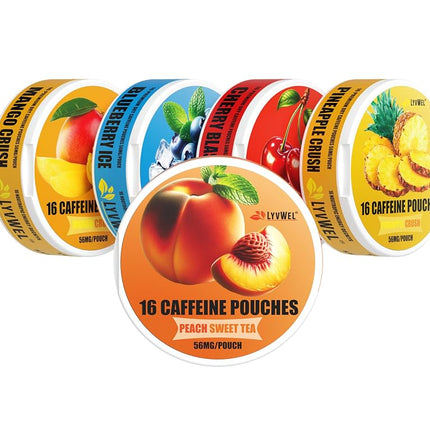 LYVWEL 5-Pack Caffeine Dip Pouches | Nootropic Foc