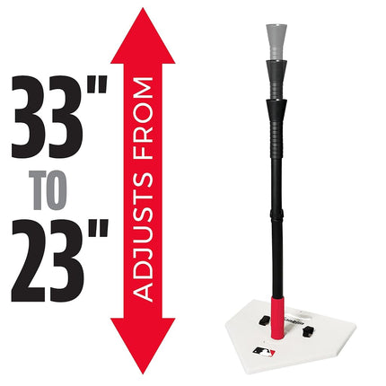 Franklin Sports MLB Kids Teeball Batting Tee + Stand - Adjustable Youth Hitting Tee for Baseball + Teeball - Perfect for Kids + Toddlers, Black/White/Red