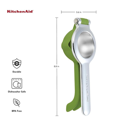 KitchenAid Citrus Juice Press Squeezer for Lemons and Limes with Seed Catcher and Pour Spout, 8 Inch