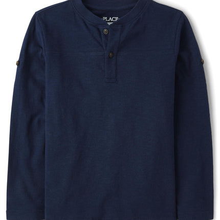 The Children's Place Boys' Long Sleeve Rolled Cuff