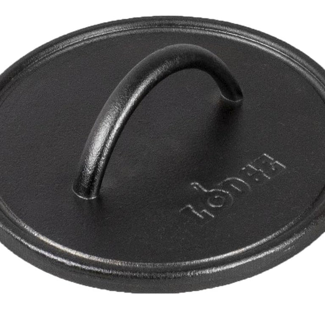 Lodge L8RFIP 8 Inch Seasoned Cast Iron Grill Press, Black