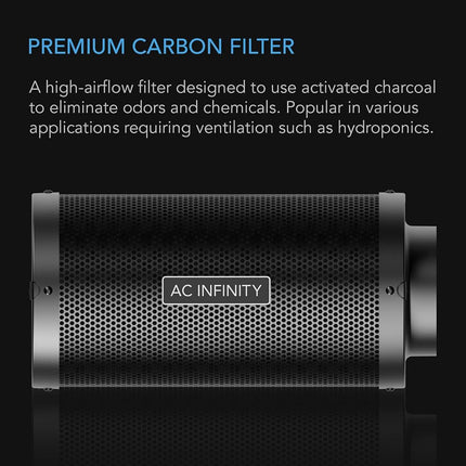 AC Infinity Air Carbon Filter 10" with Premium Australian Virgin Charcoal